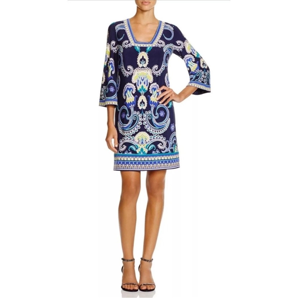 Laundry by Shelli Segal Y2K paisley/floral print knee length dress / 4 / EUC - Picture 1 of 16
